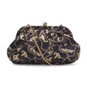 ALESSIA BIANCHI Satin Kiss Lock Clutch